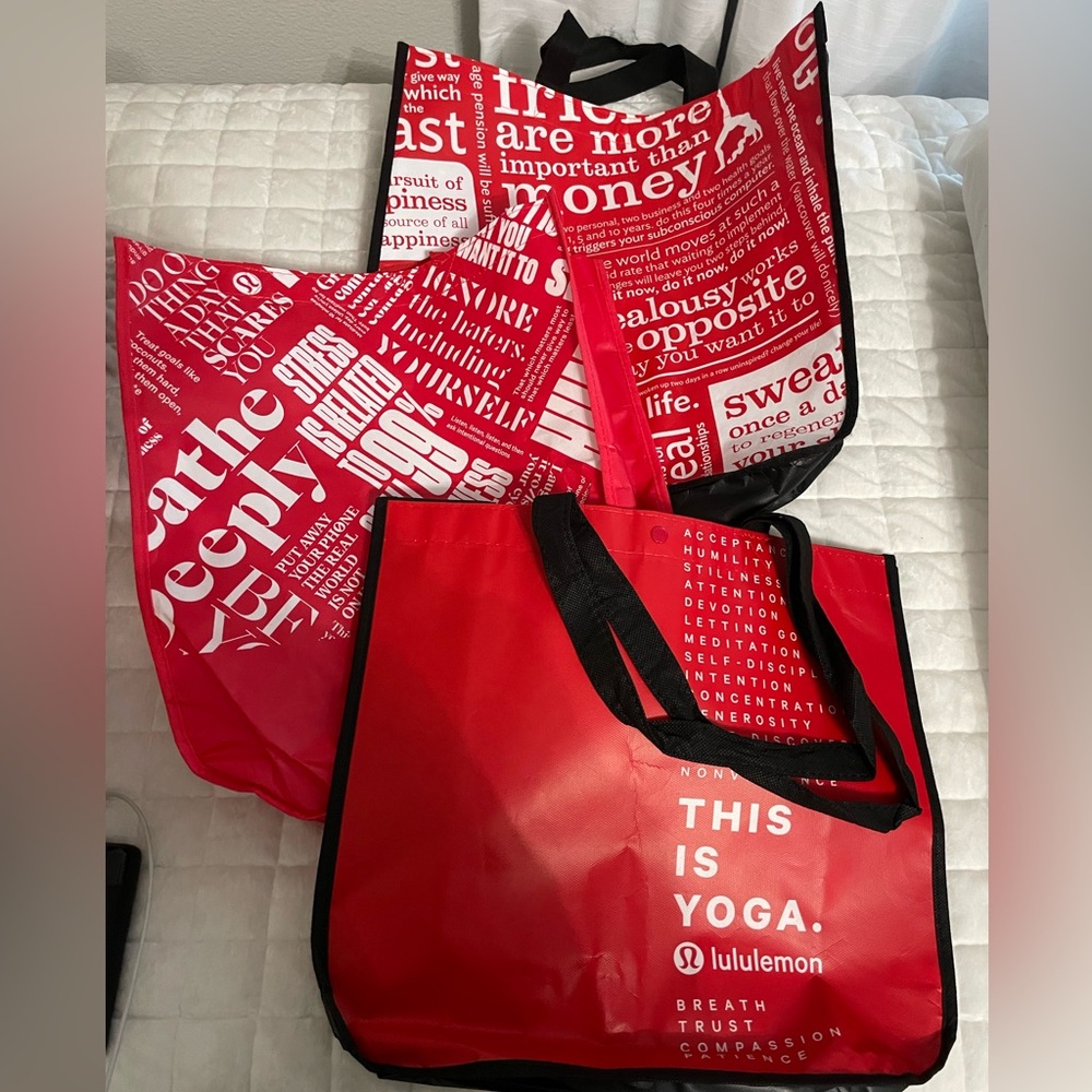 3 larger size lululemon bags